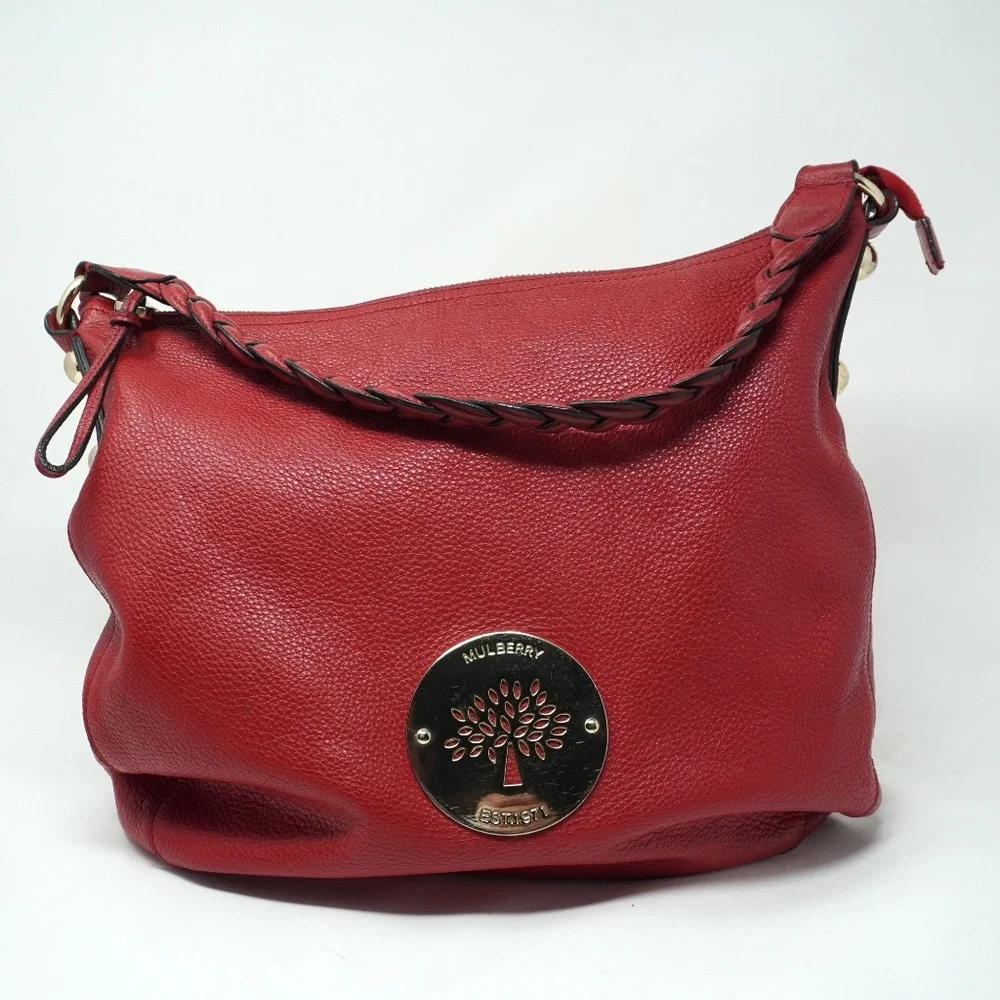 Mulberry Red Leather Large Daria Hobo